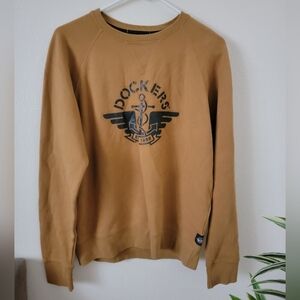 DOCKERS Men's Logo Graphic Crewneck Sweatshirt size Medium..